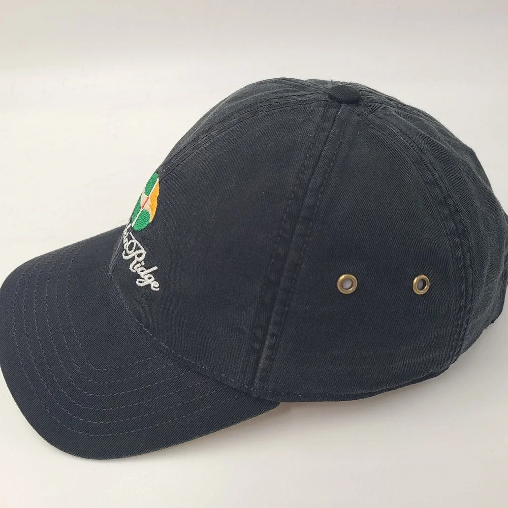 Pumpkin Ridge Golf Club Hat Strapback Black North Plains Oregon Course Logo Men